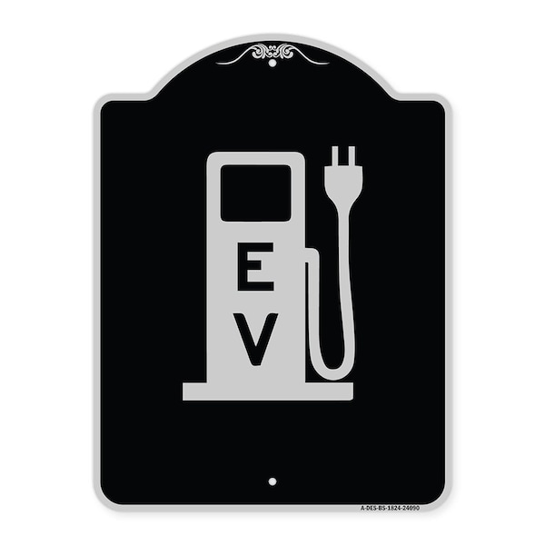 Signmission Ev Electric Vehicle Charging Station Heavy-Gauge Aluminum Sign, 24" x 18", BS-1824-24090 A-DES-BS-1824-24090 - main